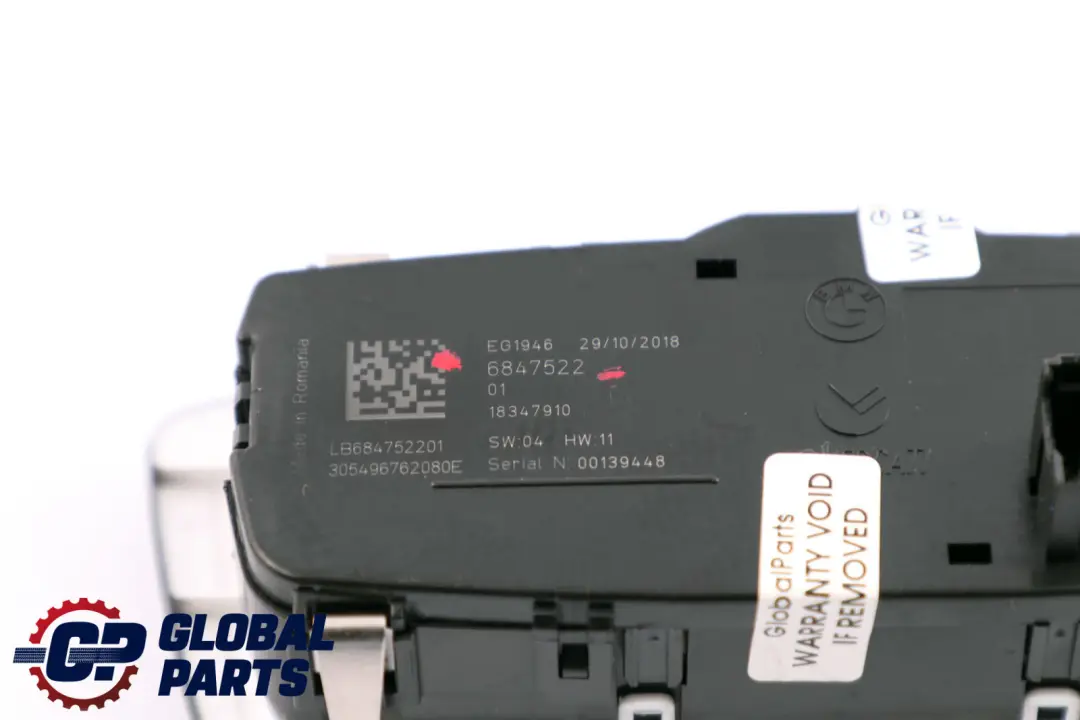BMW F20 F21 F22 LCI Control Element Light Headlight Switch - SKU 6847522 - Part number 6847522