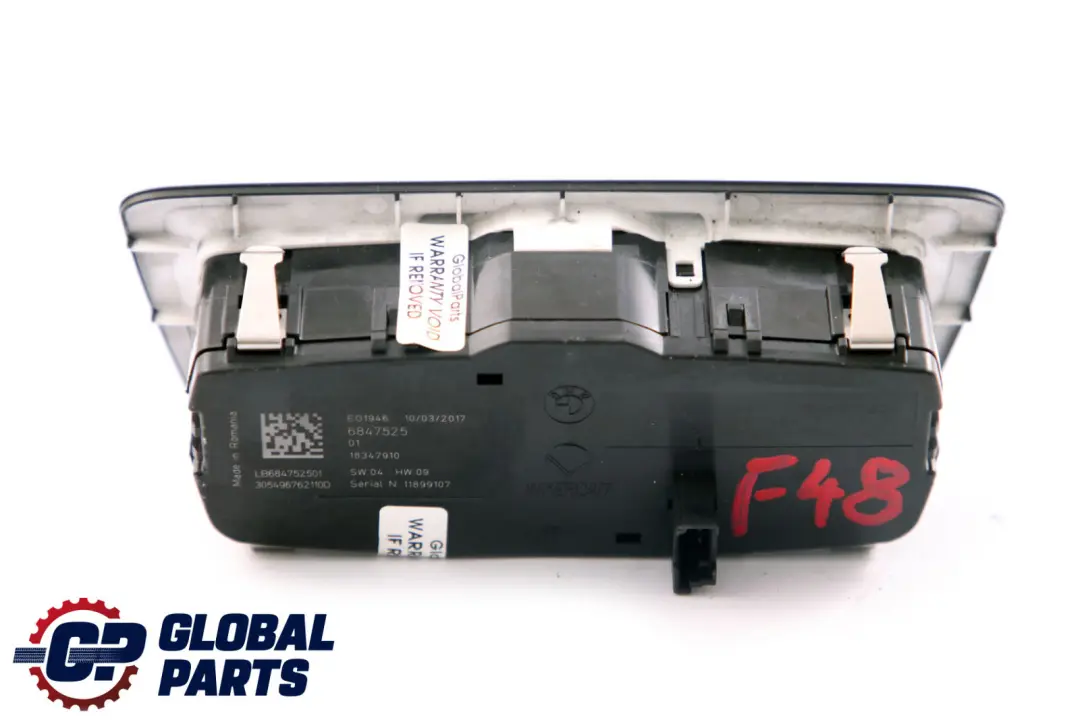 Control Element Light Headlight Switch to BMW 1 X1 Series F20 F21 F23 LCI F48 with Part number 6847525 BMW 1 X1 Series F20 F21 F23 LCI F48 Control Element Light Headlight Switch - SKU 6847525 - Part number 6847525