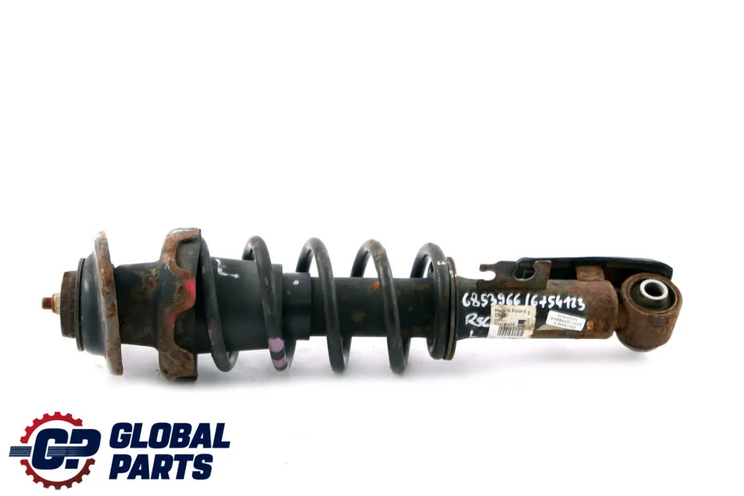 Axle Left N/S Sport Leg Brake Suspension Hub Spring Strut to BMW Mini R56 Rear with Part number 6853966 BMW Mini R56 Rear Axle Left N/S Sport Leg Brake Suspension Hub Spring Strut - SKU 6853966/6754113 - Part number 6853966