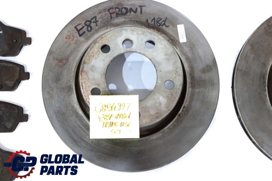 Front Rear Wheel Ventilated Brake Disc Pad Set to BMW 1 Series E81 E87 with Part number 6854997 BMW 1 Series E81 E87 Front Rear Wheel Ventilated Brake Disc Pad Set - SKU 6854997 - Part number 6854997