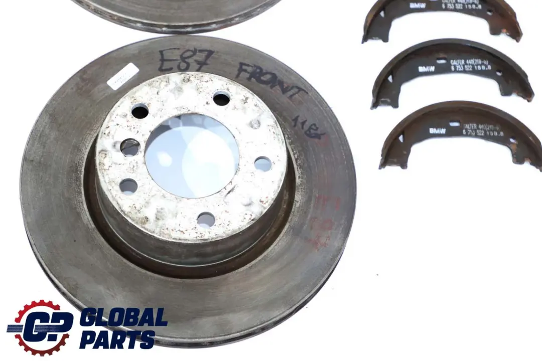 Front Rear Wheel Ventilated Brake Disc Pad Set to BMW 1 Series E81 E87 with Part number 6854997 BMW 1 Series E81 E87 Front Rear Wheel Ventilated Brake Disc Pad Set - SKU 6854997 - Part number 6854997