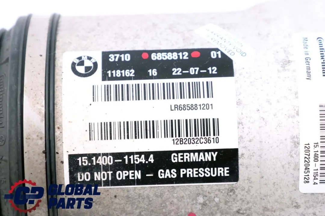 BMW F01 LCI Sospensione Pneumatica Posteriore Destra Molla Puntone - SKU 6858812 - Numero di parte 6858812