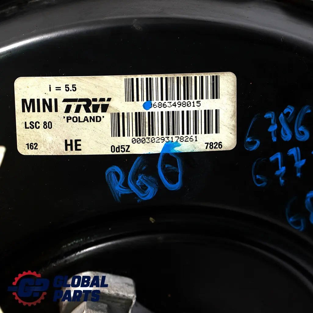 Servo Bremsservoeinheit Hauptzylinder für Mini Cooper R55 R56 R57 R60 mit Teilenummer 6785191 Mini Cooper R55 R56 R57 R60 Servo Bremsservoeinheit Hauptzylinder - SKU 6863498 - Teilenummer 6785191