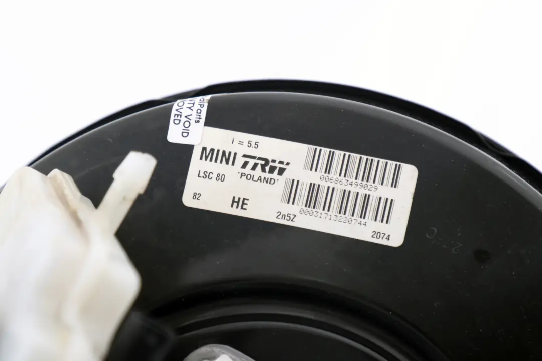 Cilindro Maestro De Servofreno para Mini R55 R56 R60 R61 con número de pieza 6863499 Mini R55 R56 R60 R61 Cilindro Maestro De Servofreno - SKU 6863499 - Número de pieza 6863499