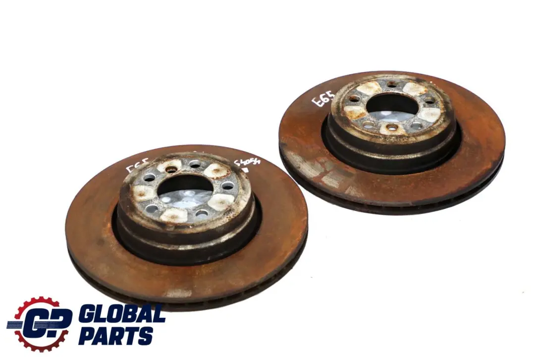 BMW 7 E65 E66 Rear Left Right N/O/S Wheel Ventilated Brake Disc Set 345X24 - SKU 6864054 - Part number 6864049
