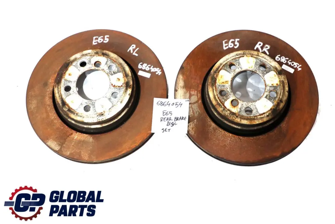 BMW 7 E65 E66 Rear Left Right N/O/S Wheel Ventilated Brake Disc Set 345X24 - SKU 6864054 - Part number 6864049
