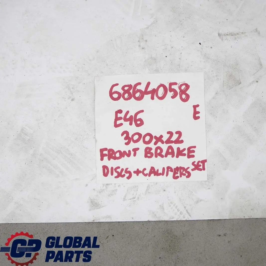 BMW 3 Reihe E46 Vorne Bremsscheibe Bremssattel Belüftet Set 300X22 - SKU 6864058 - Teilenummer 6854997