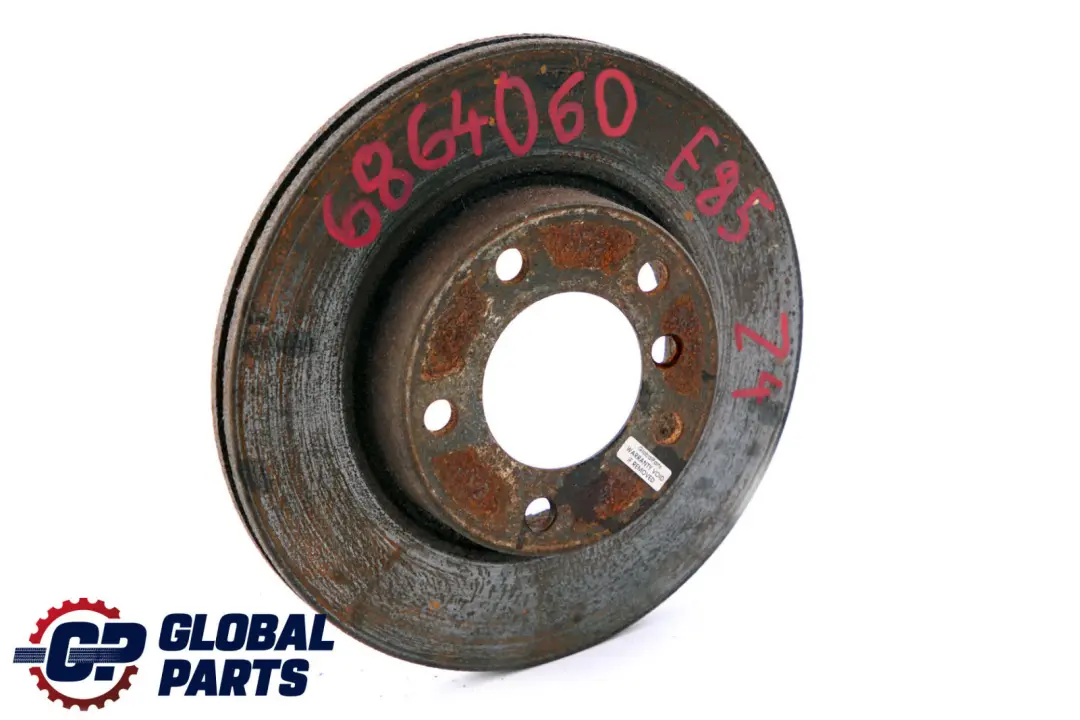 Front Left Right N/O/S Wheel Ventilated Brake Disc 286X22 to BMW Z4 Series E85 with Part number 6864060 BMW Z4 Series E85 Front Left Right N/O/S Wheel Ventilated Brake Disc 286X22 - SKU 6864060 - Part number 6864060