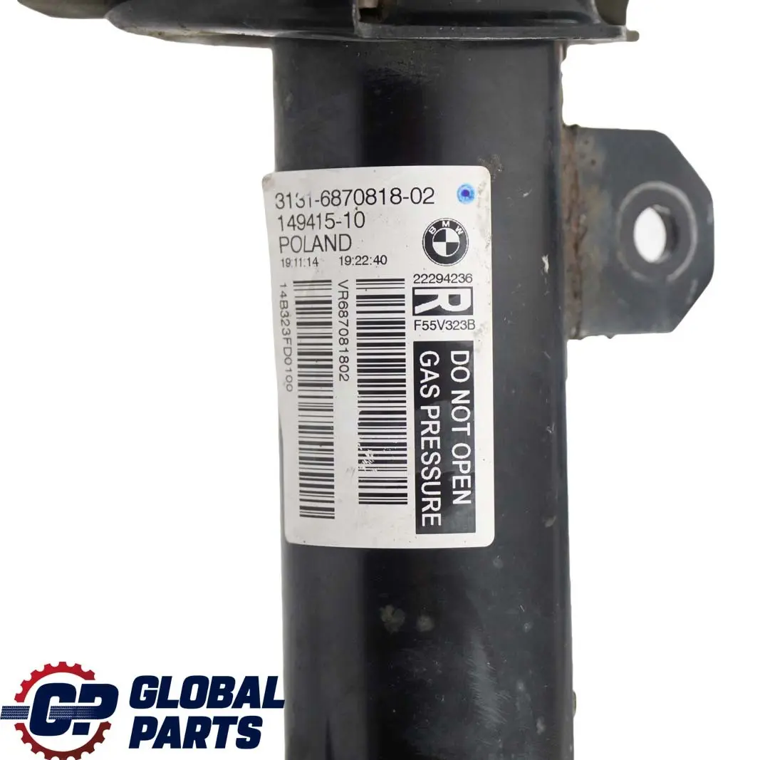 Una gamba anteriore destra freno sospensione ruota asse mozzo per Mini F55 Cooper con numero di parte 6870818 Mini F55 Cooper Una gamba anteriore destra freno sospensione ruota asse mozzo - SKU 6870818 - Numero di parte 6870818