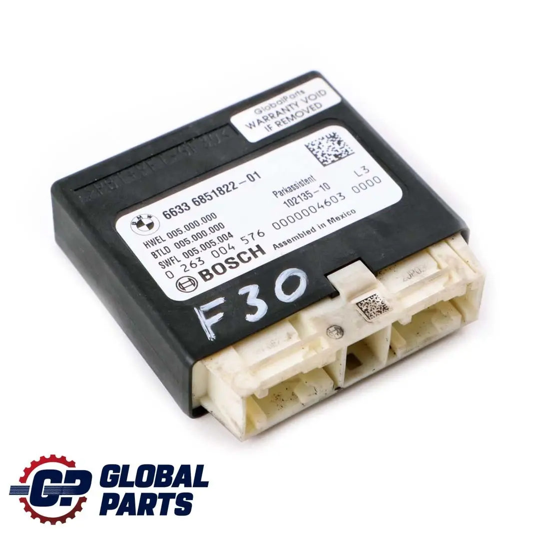 BMW 1 3 F20 F21 F30 F31 Parking Assistant PDC Control Unit Module 6851822 - SKU 6886211 - Part number 6886211