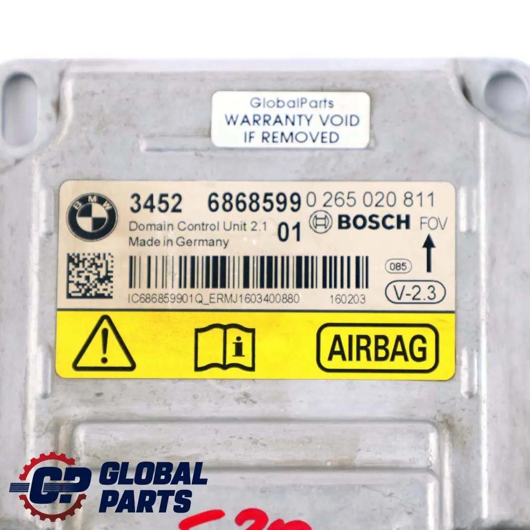 BMW F20 F21 F22 F30 F31 F32 Moduł Sensor Poduszek Airbag ICM ECU 6868599 - SKU 6887753 - Numer Części 6887753