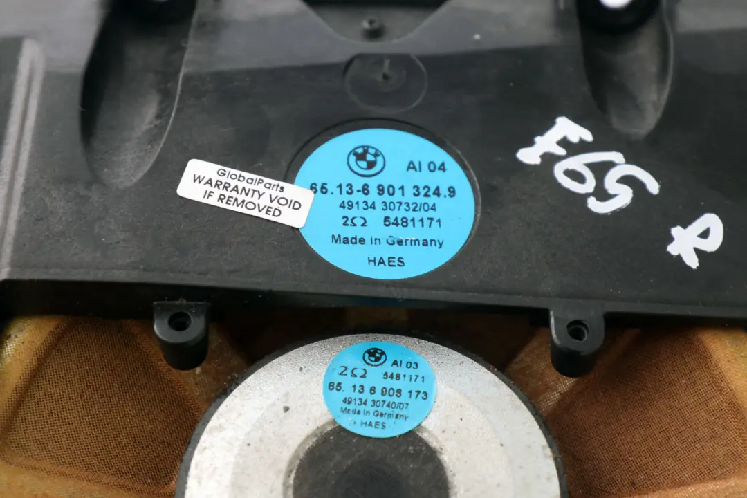 Altoparlante centrale bassi destro Sistema HiFi HAES per BMW E65 E66 con numero di parte 6901324 BMW E65 E66 Altoparlante centrale bassi destro Sistema HiFi HAES - SKU 6901324 - Numero di parte 6901324