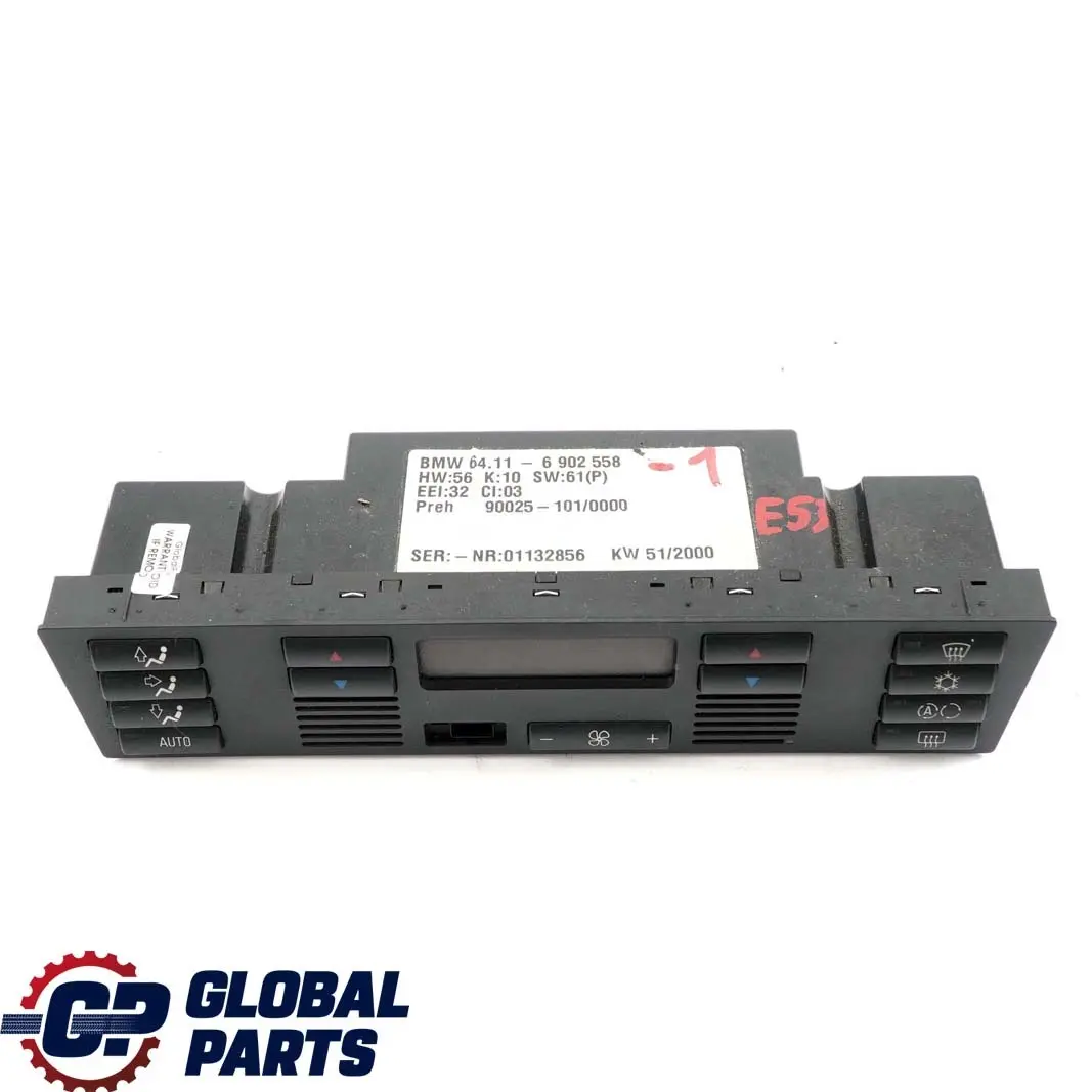 Conditioning Controls Switch Block 6902558 to BMW X5 Series E53 1 Automatic Air with Part number 6927898 BMW X5 Series E53 1 Automatic Air Conditioning Controls Switch Block 6902558 - SKU 6902558-1 - Part number 6927898