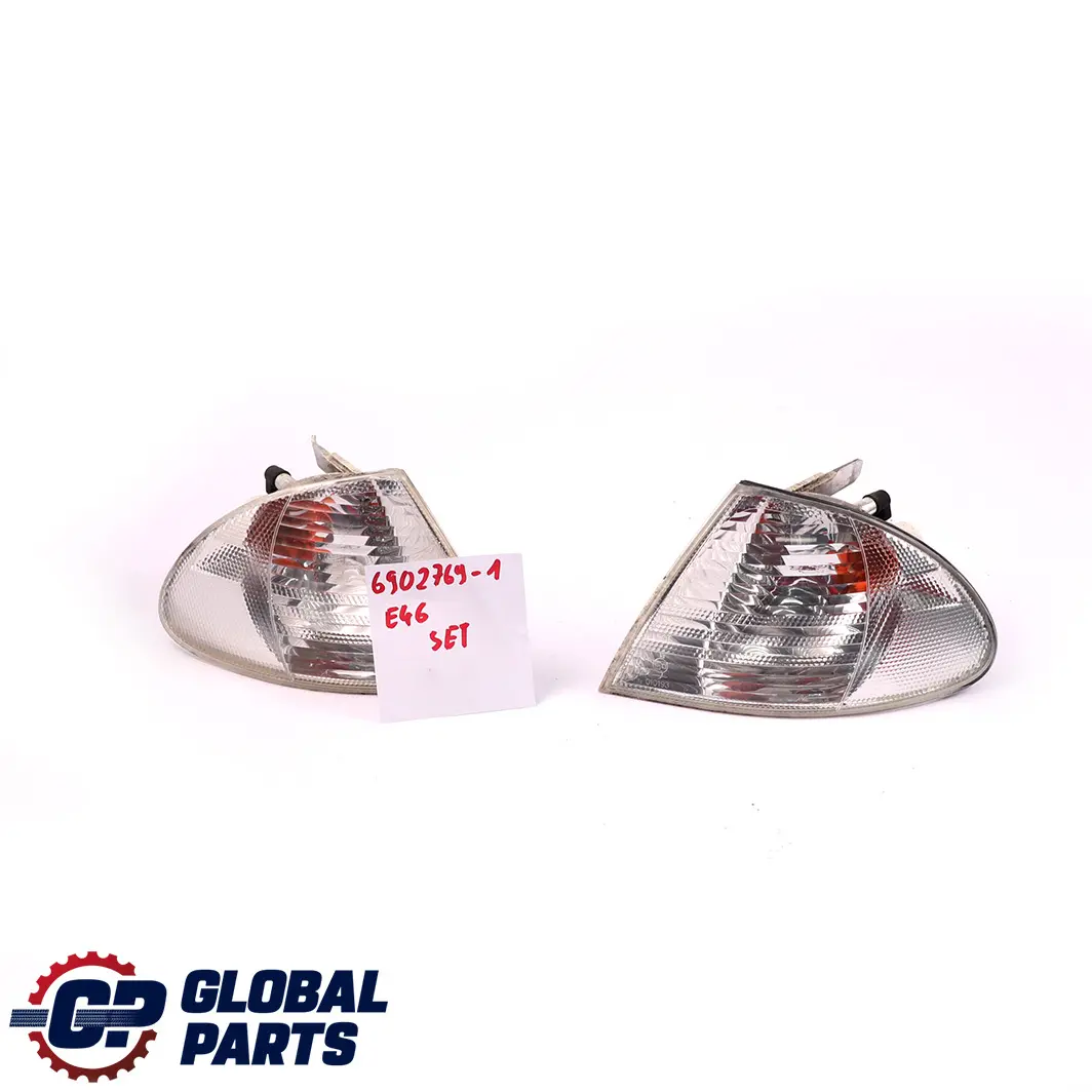 BMW 3 E46 Saloon Touring Front Right Left N/O/S Turn Indicator Lamp White Set - SKU 6902769-1 - Part number 6902769
