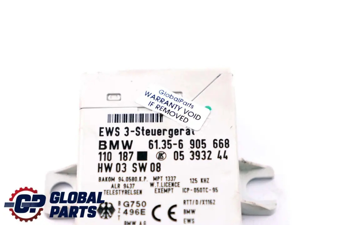 BMW X3 X5 E39 E46 E53 E83 Mini R50 R52 Control Unit Control Unit EWS3 - SKU 6905668 - Part number 6905668