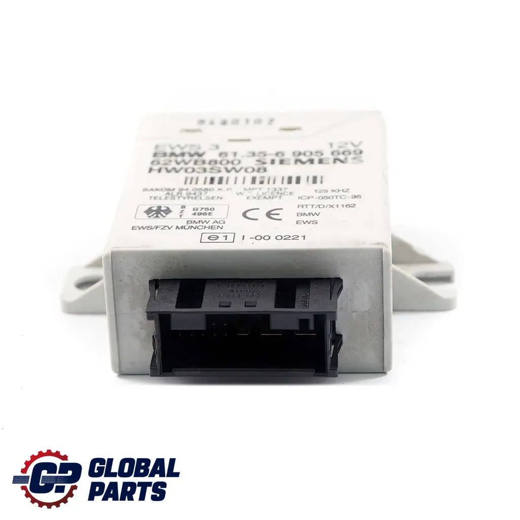 BMW 3 5 7 X3 X5 er E38 E39 E46 E53 E85 E83 Mini R50 Steuergerät EWS3 - SKU 6905669 - Teilenummer 6905669