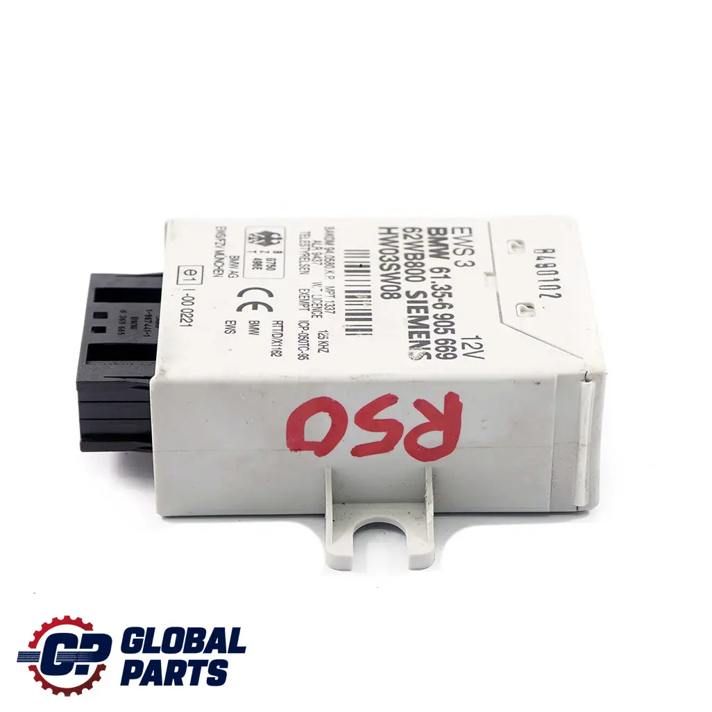 Control Unit Control Unit EWS3 to BMW X3 X5 E39 E46 E53 E83 Mini R50 R52 with Part number 6905669 BMW X3 X5 E39 E46 E53 E83 Mini R50 R52 Control Unit Control Unit EWS3 - SKU 6905669 - Part number 6905669