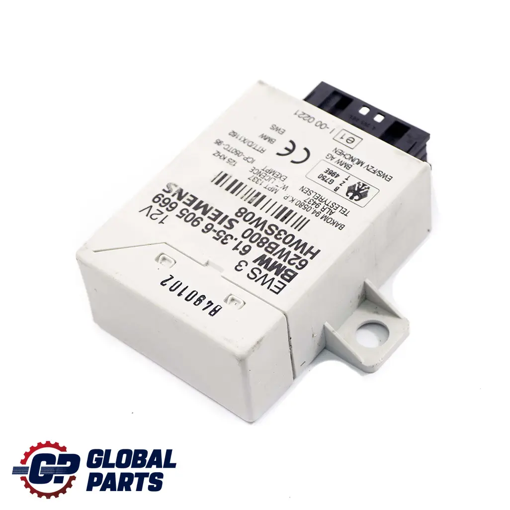 BMW 3 5 7 X3 X5 er E38 E39 E46 E53 E85 E83 Mini R50 Steuergerät EWS3 - SKU 6905669 - Teilenummer 6905669