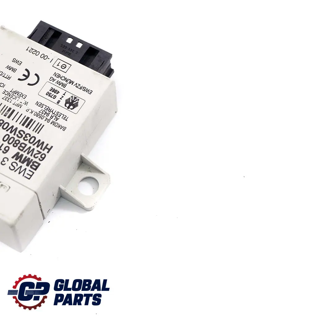 Control Unit Control Unit EWS3 to BMW X3 X5 E39 E46 E53 E83 Mini R50 R52 with Part number 6905669 BMW X3 X5 E39 E46 E53 E83 Mini R50 R52 Control Unit Control Unit EWS3 - SKU 6905669 - Part number 6905669