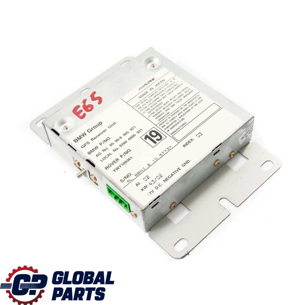 GPS Ricevitore Centralina Modulo Giappone per BMW X5 E39 E46 E53 E65 con numero di parte 6905921 BMW X5 E39 E46 E53 E65 GPS Ricevitore Centralina Modulo Giappone - SKU 6905921 - Numero di parte 6905921
