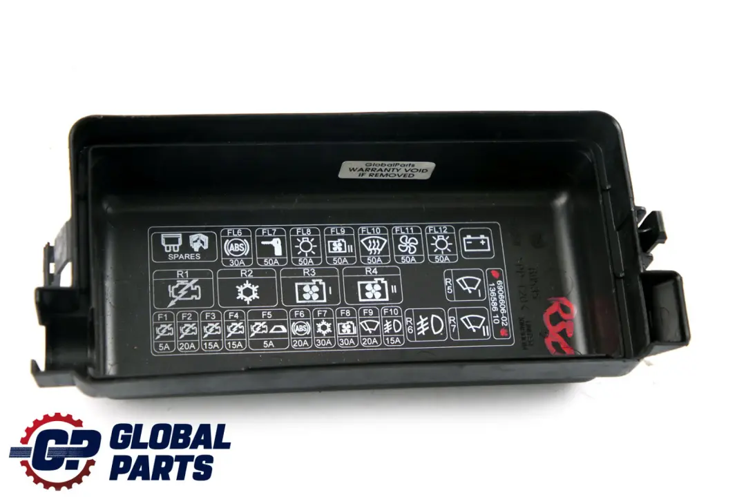 Fuse Box Electrical Unit Cover Cap Black to Mini Cooper One R50 R52 R53 with Part number 6906606 Mini Cooper One R50 R52 R53 Fuse Box Electrical Unit Cover Cap Black - SKU 6906606 - Part number 6906606