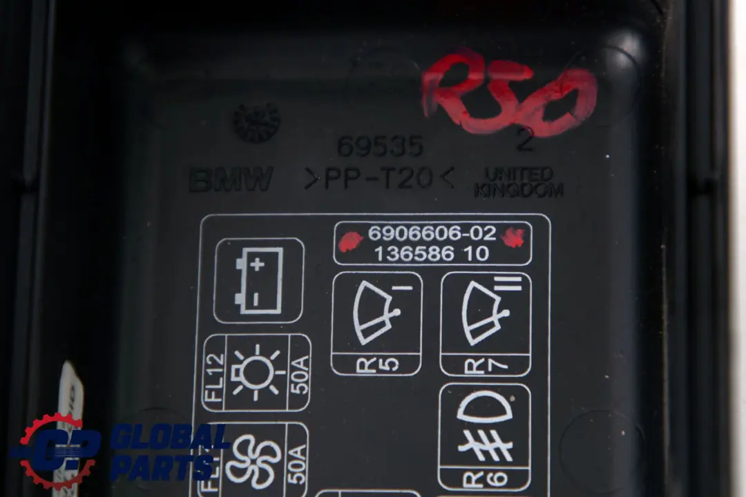 Sicherungskasten Elektrische Einheit Abdeckung Kappe für Mini R50 R52 R53 mit Teilenummer 6906606 Mini R50 R52 R53 Sicherungskasten Elektrische Einheit Abdeckung Kappe - SKU 6906606 - Teilenummer 6906606