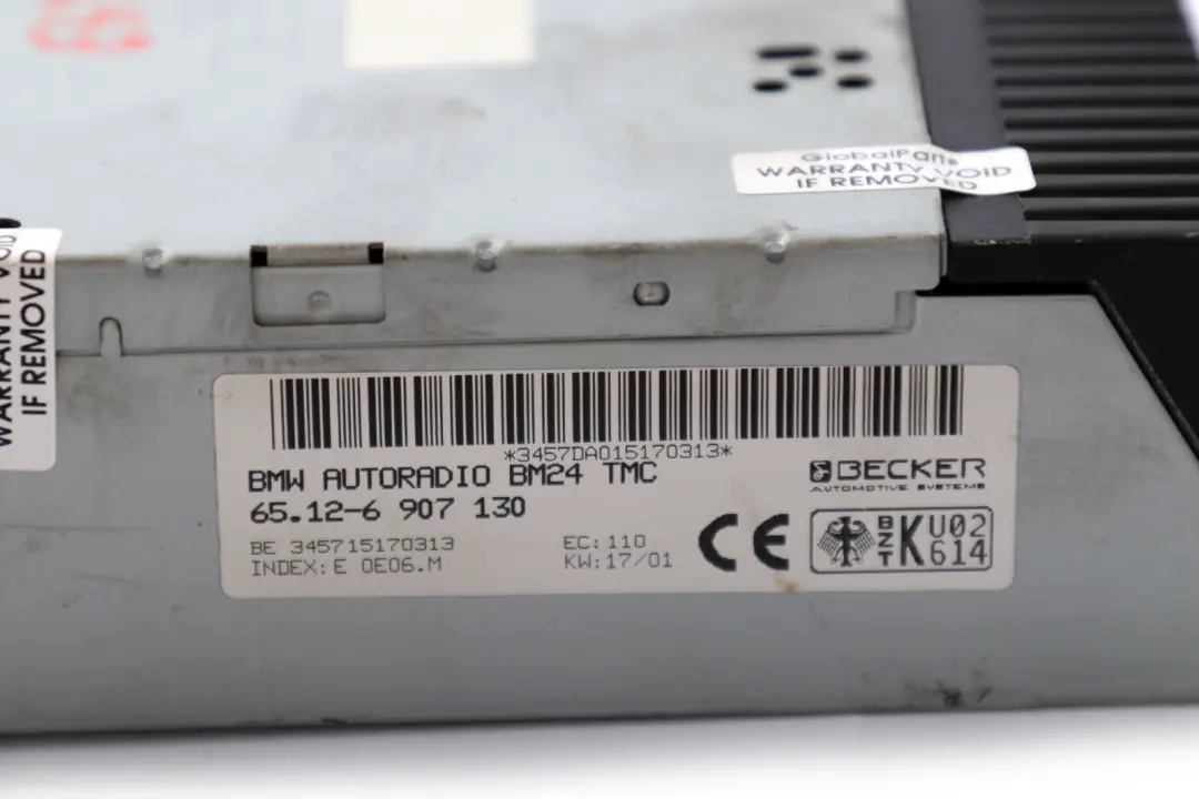 Autoradio BM24 Radio Professional TMC 690713 to BMW 3 X3 X5 Series E46 E53 E83 BMW with Part number 6907130 BMW 3 X3 X5 Series E46 E53 E83 BMW Autoradio BM24 Radio Professional TMC 690713 - SKU 6907130 - Part number 6907130