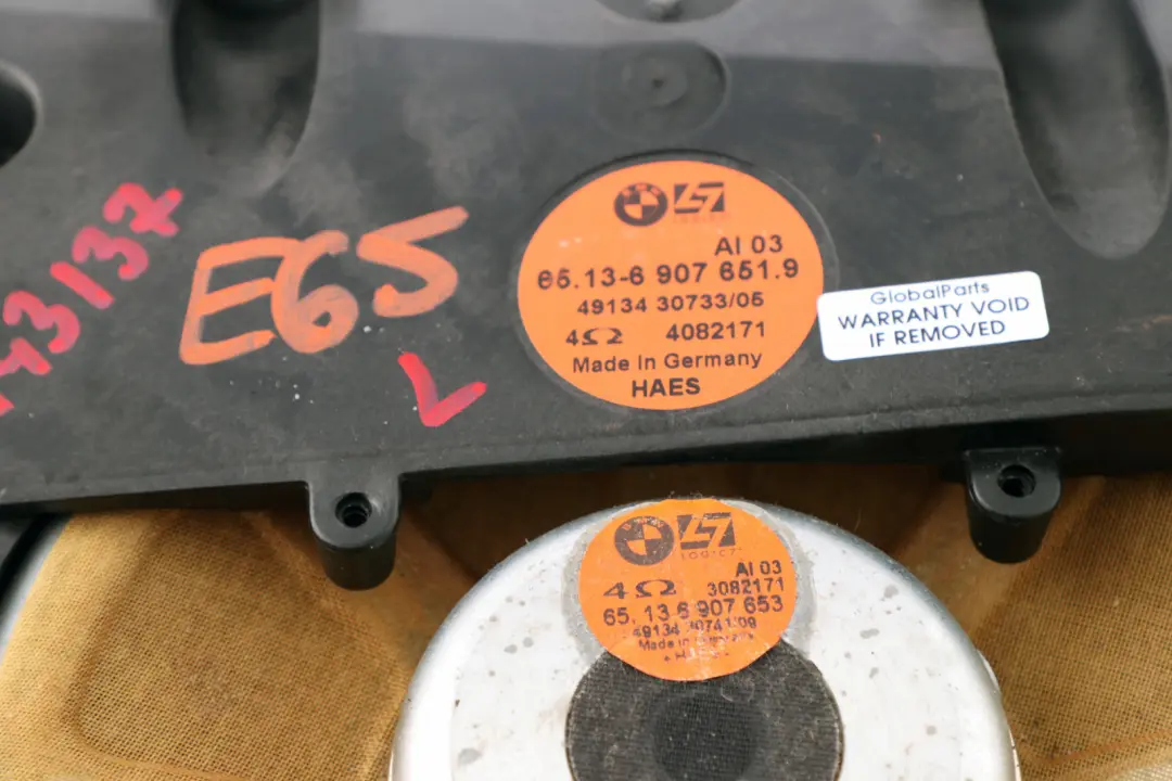 Altavoz central De graves izquierdo Logic 7 para BMW E65 E66 E67 con número de pieza 9143137 BMW E65 E66 E67 Altavoz central De graves izquierdo Logic 7 - SKU 6907651 - Número de pieza 9143137