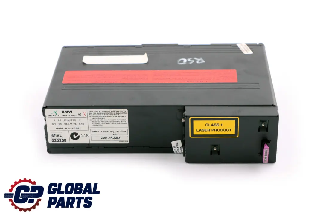 Wechsler 6512 für Mini Cooper R50 R52 R53 Cabrio 6 CD mit Teilenummer 6913388 Mini Cooper R50 R52 R53 Cabrio 6 CD Wechsler 6512 - SKU 6913388 - Teilenummer 6913388