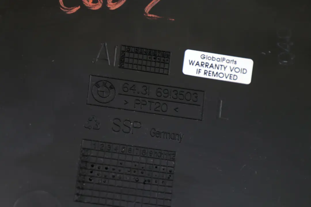 BMW E60 E61 Obudowa Osłona Filtra Kabinowego Lewa - SKU 6913503 - Numer Części 6913503