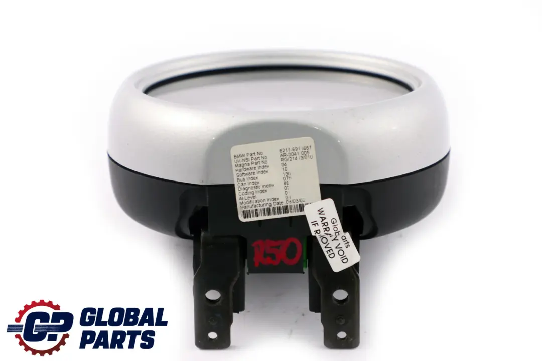 Tachometer Gauge Revolution Counter Silver to Mini Cooper R50 R53 with Part number 6924924 Mini Cooper R50 R53 Tachometer Gauge Revolution Counter Silver - SKU 6913667 - Part number 6924924