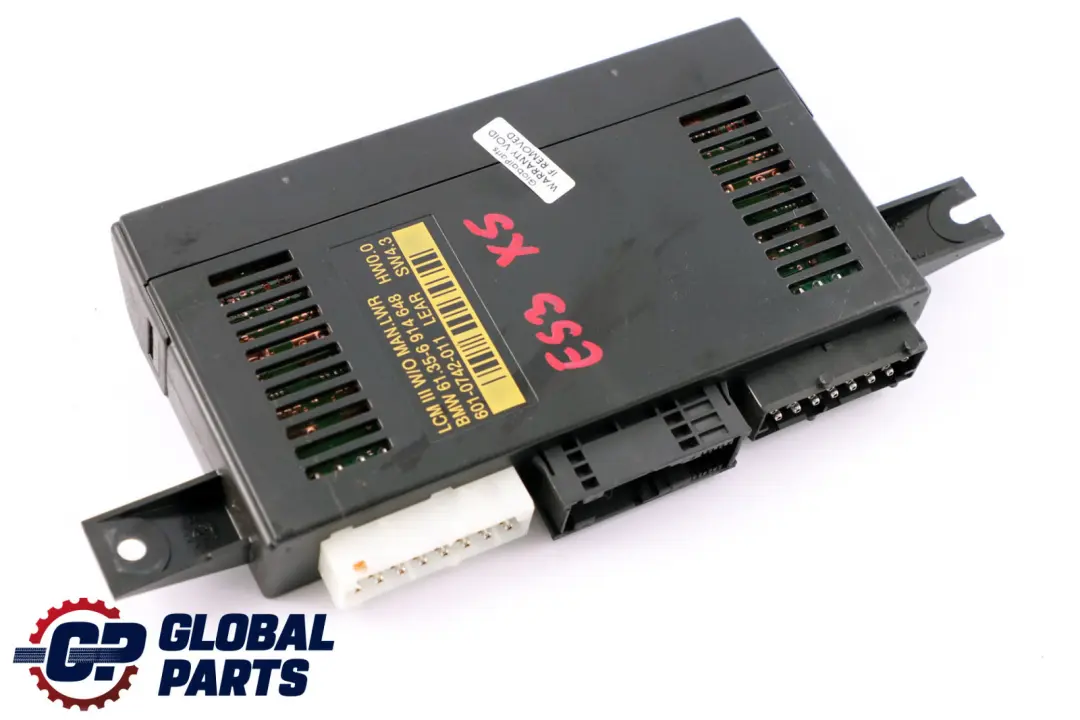 Light Control Unit Module ECU LCM III MAN.LWR to BMW X5 Series E53 Xenon with Part number 6914648 BMW X5 Series E53 Xenon Light Control Unit Module ECU LCM III MAN.LWR - SKU 6914648 - Part number 6914648
