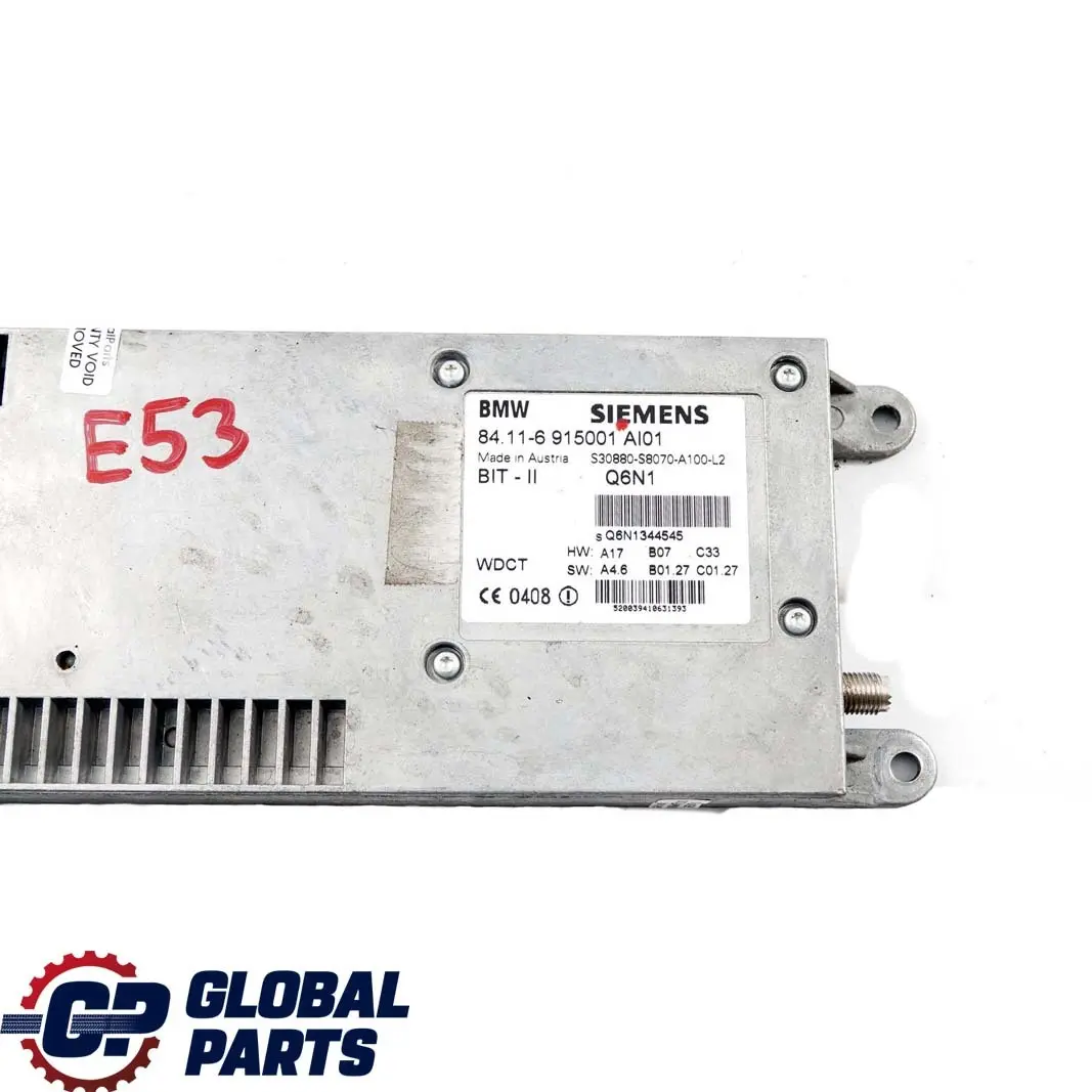 BMW E46 E53 Tel?fono Transmisor Receptor Modulo ECU Siemens - SKU 6915001 - Número de pieza 6915001