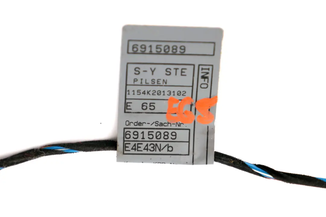 Adapter Lead Rear Seat Wiring to BMW 7 Series E65 E66 with Part number 6915089 BMW 7 Series E65 E66 Adapter Lead Rear Seat Wiring - SKU 6915089 - Part number 6915089