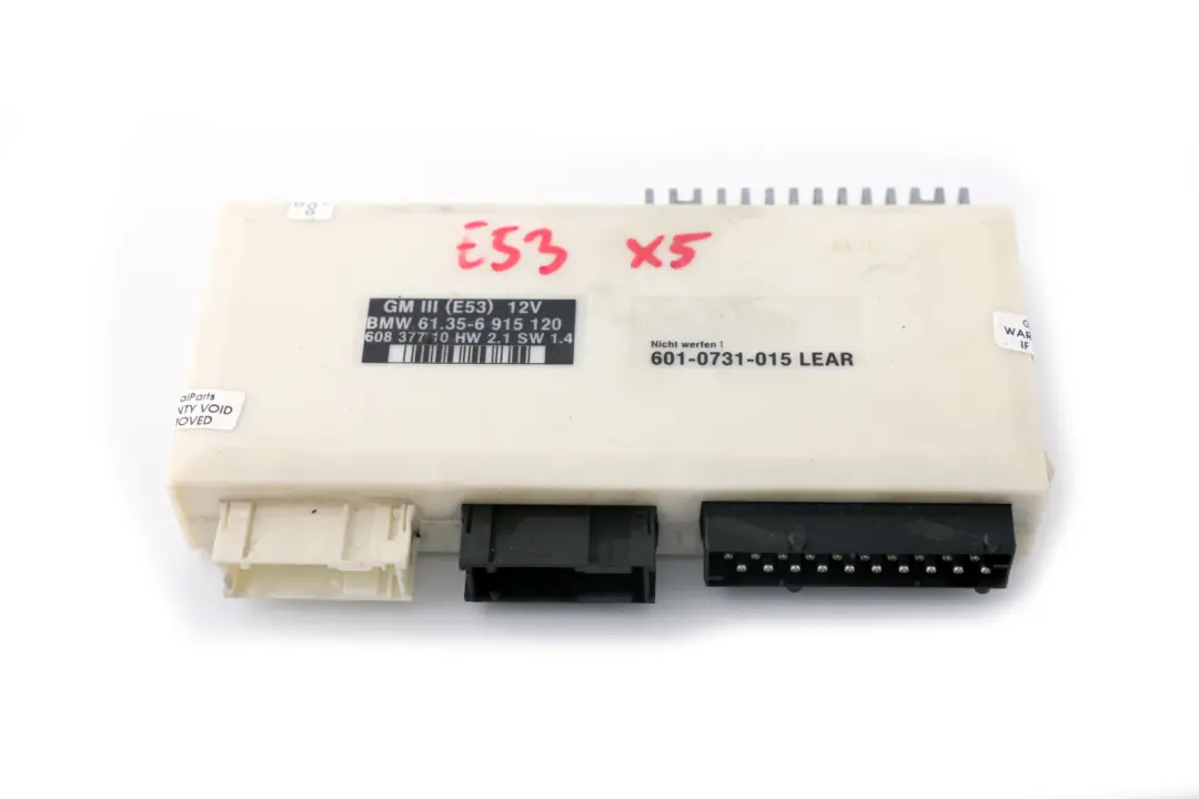 Module de contrôle de la carrosserie générale ECU Lear pour BMW X5 E53 GM III à propos du numéro de pièce 6915120 BMW X5 E53 GM III Module de contrôle de la carrosserie générale ECU Lear - SKU 6915120 - Numéro de pièce 6915120