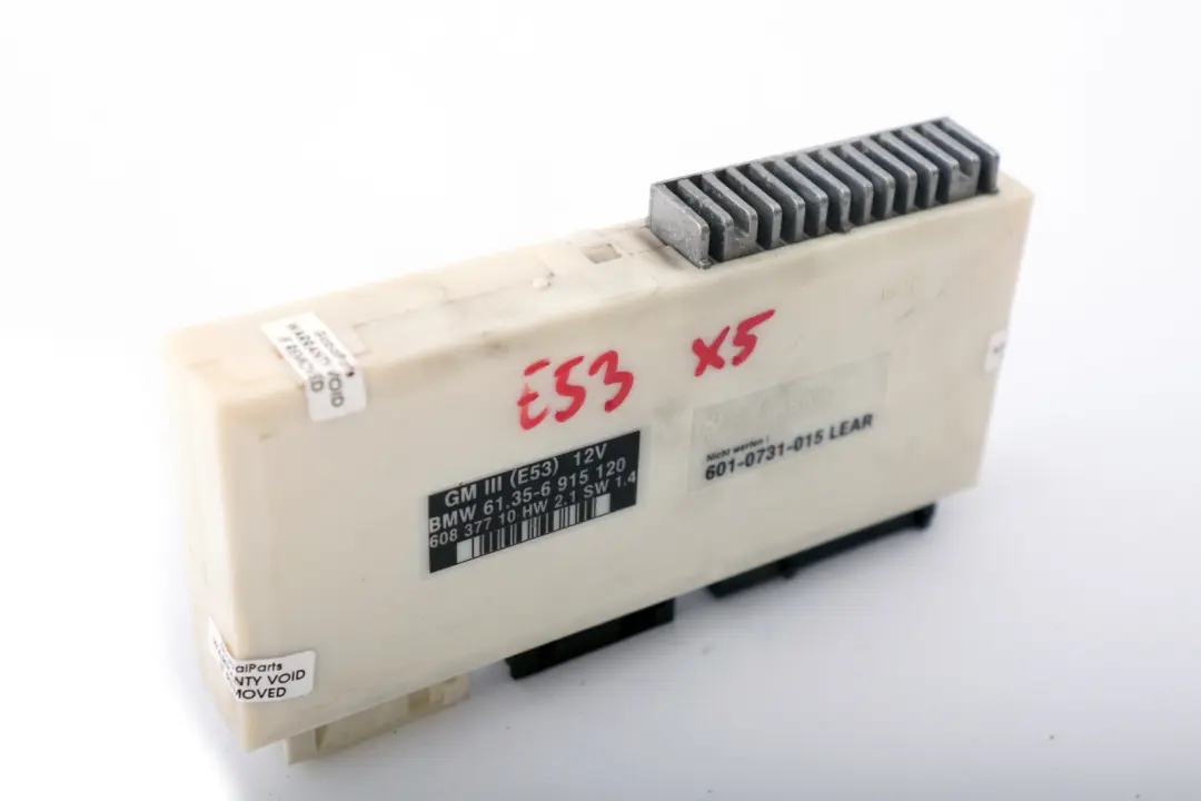 Allgemeine Karosseriesteuerungsmoduleinheit ECU Lear für BMW X5 E53 GM III mit Teilenummer 6915120 BMW X5 E53 GM III Allgemeine Karosseriesteuerungsmoduleinheit ECU Lear - SKU 6915120 - Teilenummer 6915120