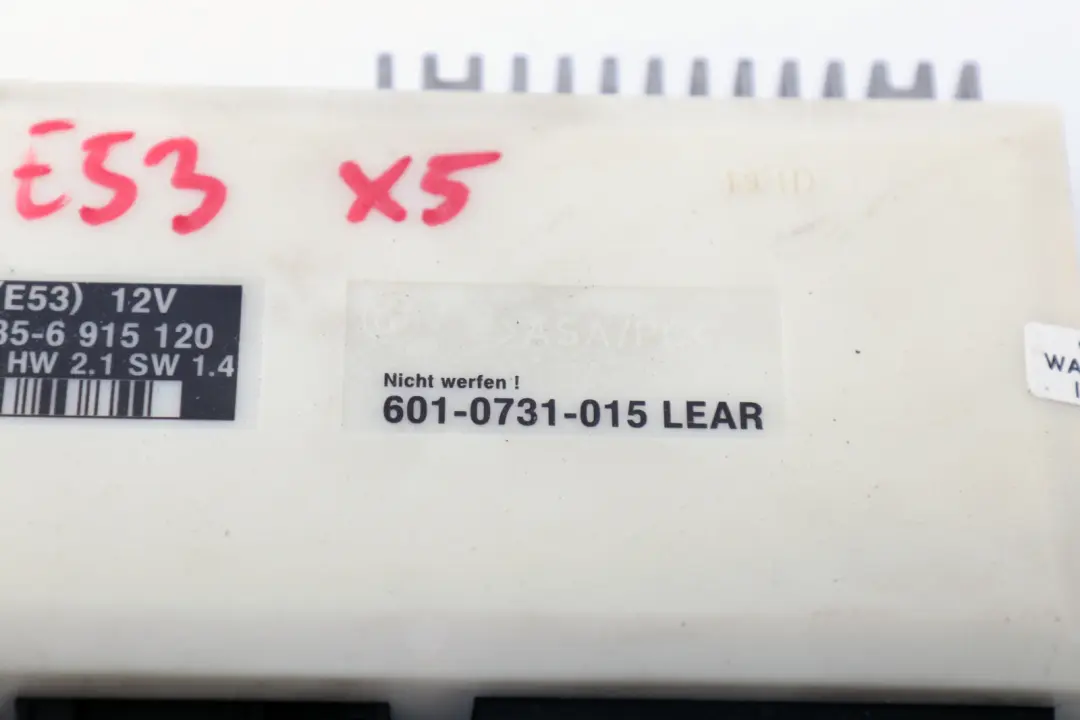 Allgemeine Karosseriesteuerungsmoduleinheit ECU Lear für BMW X5 E53 GM III mit Teilenummer 6915120 BMW X5 E53 GM III Allgemeine Karosseriesteuerungsmoduleinheit ECU Lear - SKU 6915120 - Teilenummer 6915120