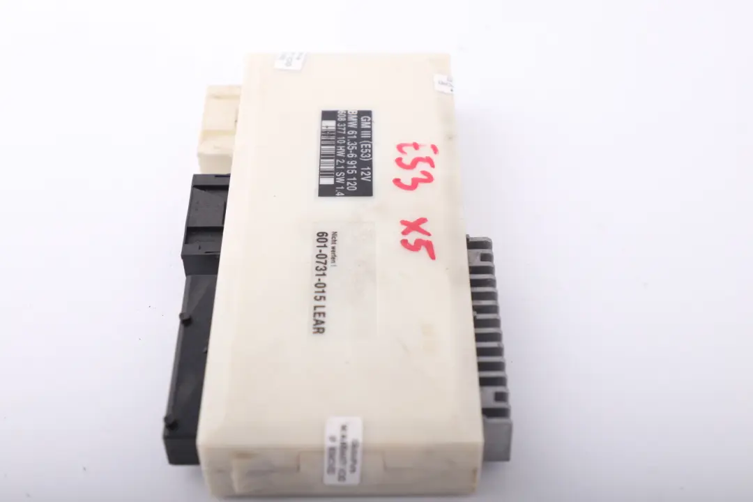 Modulo di controllo generale del corpo Unità ECU Lear per BMW X5 E53 GM III con numero di parte 6915120 BMW X5 E53 GM III Modulo di controllo generale del corpo Unità ECU Lear - SKU 6915120 - Numero di parte 6915120