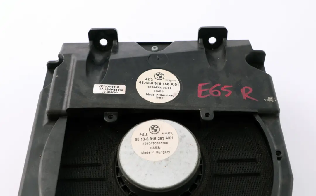 BMW E65 E66 E67 Altoparlante centrale dei bassi Subwoofer destro - SKU 6915158 - Numero di parte 6915158