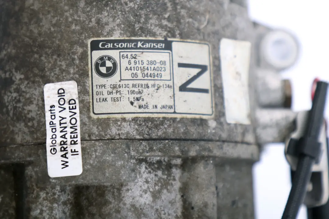 A/C Compressore D'Aria per BMW E81 E82 E84 E87 E88 E90 E91 E92 con numero di parte 6915380 BMW E81 E82 E84 E87 E88 E90 E91 E92 A/C Compressore D'Aria - SKU 6915380 - Numero di parte 6915380