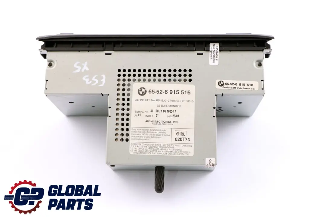 Onboard Computer Navigation System Monitor Widescreen to BMW X5 Series E53 with Part number 6915516 BMW X5 Series E53 Onboard Computer Navigation System Monitor Widescreen - SKU 6915516 - Part number 6915516