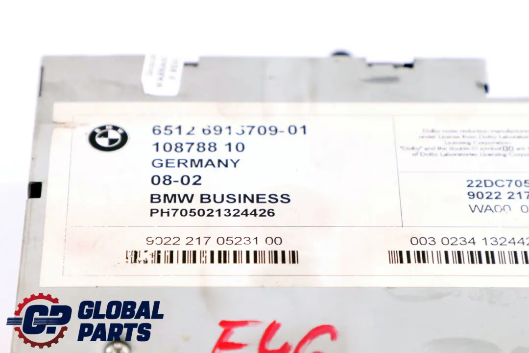 Radio Business Cassette Player to BMW 3 Series E46 with Part number 6915709 BMW 3 Series E46 Radio Business Cassette Player - SKU 6915709 - Part number 6915709