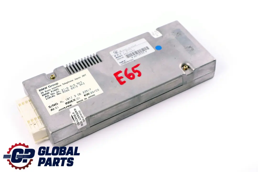 Interfaccia Telefono Veicolare Giappone per BMW 7 X3 Z4 E65 E66 E83 E85 con numero di parte 6915943 BMW 7 X3 Z4 E65 E66 E83 E85 Interfaccia Telefono Veicolare Giappone - SKU 6915943 - Numero di parte 6915943