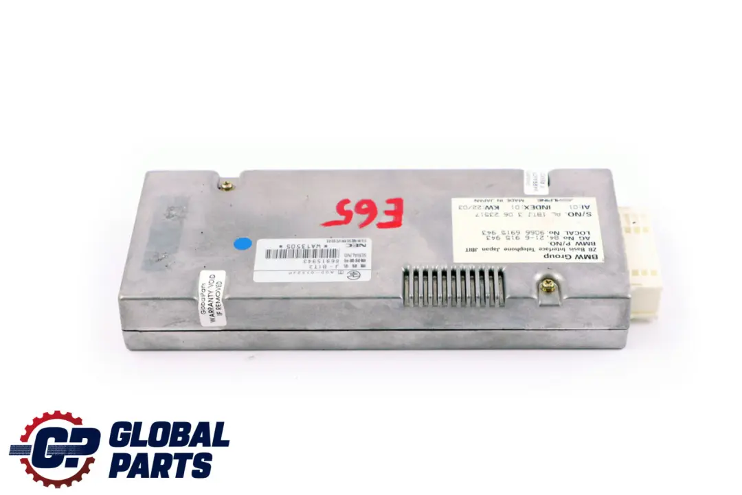 Interfaccia Telefono Veicolare Giappone per BMW 7 X3 Z4 E65 E66 E83 E85 con numero di parte 6915943 BMW 7 X3 Z4 E65 E66 E83 E85 Interfaccia Telefono Veicolare Giappone - SKU 6915943 - Numero di parte 6915943
