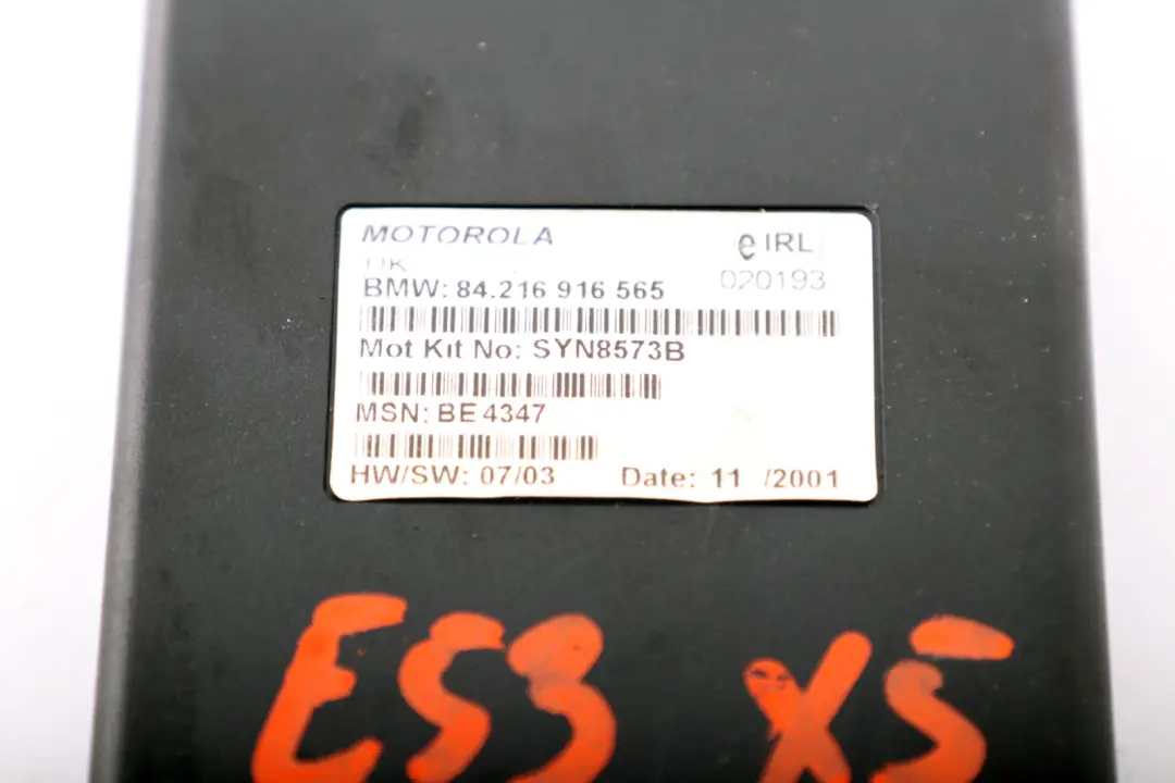 Ladefreisprechelektronik MOTOROLA für BMW 5 X5 er E38 E39 E53 mit Teilenummer 6916565 BMW 5 X5 er E38 E39 E53 Ladefreisprechelektronik MOTOROLA - SKU 6916565 - Teilenummer 6916565