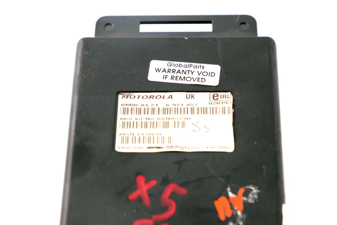 Ladefreisprechelektronik MOTOROLA für BMW 5 X5 er E38 E39 E53 mit Teilenummer 6916565 BMW 5 X5 er E38 E39 E53 Ladefreisprechelektronik MOTOROLA - SKU 6916565 - Teilenummer 6916565