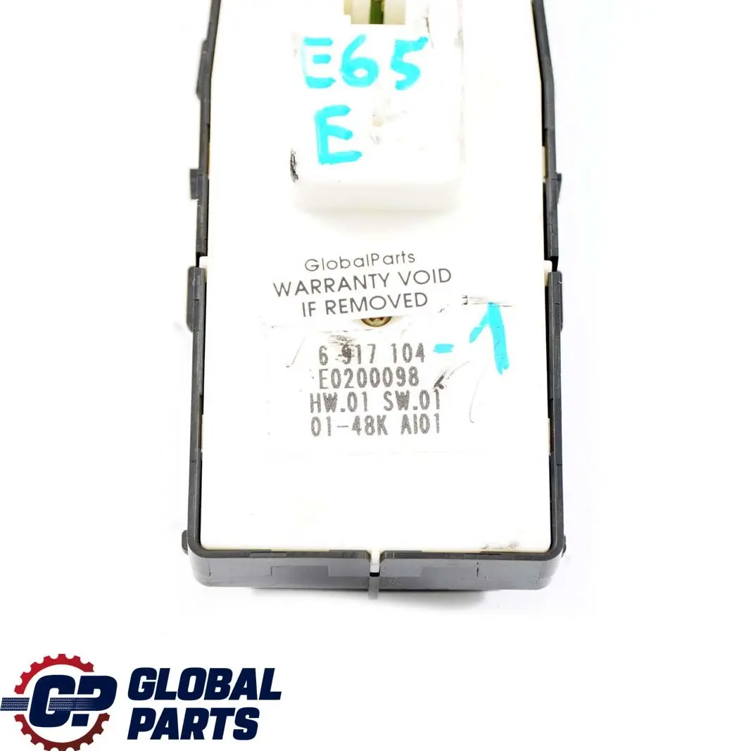 BMW 7 Series 1 E65 E66 Window Lifter Switch Power Fold Driver's Door - SKU 6917104-1 - Part number 6917104