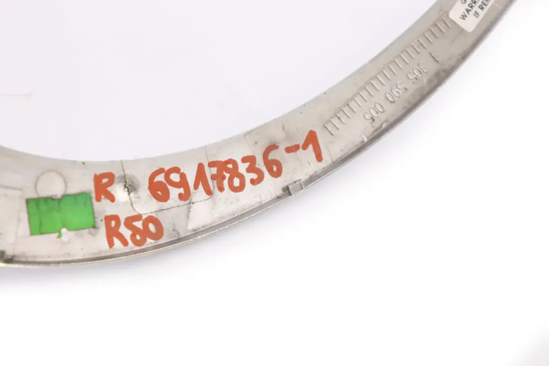 Trim Ring Headlight Right O/S Chrome to BMW Mini One Cooper R50 R52 R53 with Part number 6917836 BMW Mini One Cooper R50 R52 R53 Trim Ring Headlight Right O/S Chrome - SKU 6917836-1 - Part number 6917836