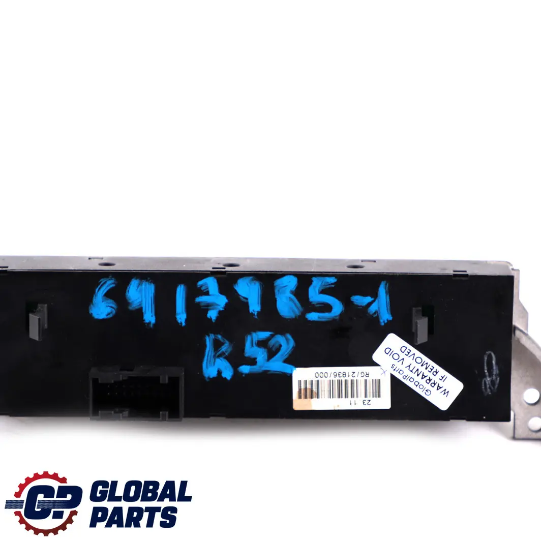 Schaltzentrum Mittelkonsole Steuergerät für MINI Cooper One R50 R52 R53 mit Teilenummer 6917985 MINI Cooper One R50 R52 R53 Schaltzentrum Mittelkonsole Steuergerät - SKU 6917985-1 - Teilenummer 6917985