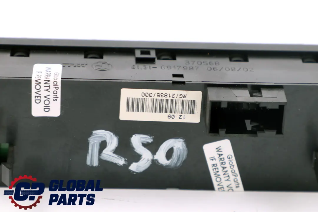 Mini One R50 R52 R53 Unidad interruptor consola central - SKU 6917987 - Número de pieza 6917987